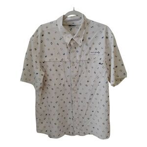 Men's Salt Life Crab Print Casual Shirt‎ Size Large
